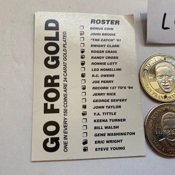 San Francisco 49ers then and now 1994-95 collectable coins 10 of 20 Lot #17 - Picture 12 of 12